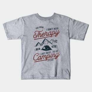 Camping Therapy Kids T-Shirt